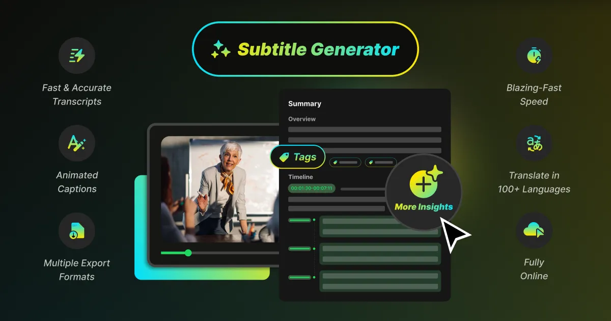 AI Subtitle Generator 99 Accurate Free 60 Min Daily WayinVideo ai-subtitle-generator-99-accurate-free-60-min-daily-wayinvideo